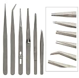 51MCnFn pvL. SL160  SE 6Pc General Purpose Tweezer Set, Size Approx. 4 1/2 7