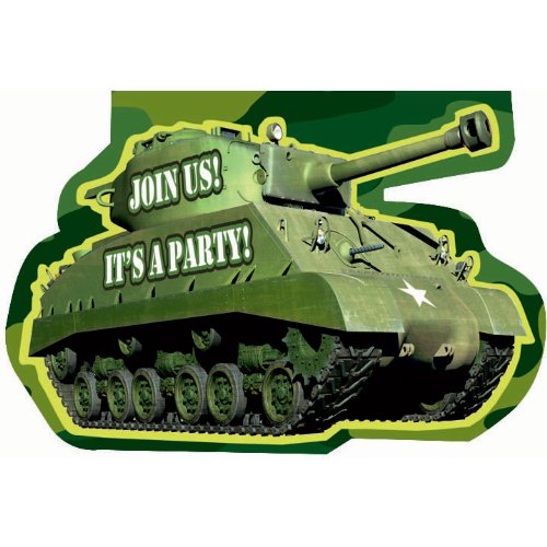 Camouflage Birthday Party Supplies - Invitation