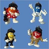 Set of 4 M&M Elvis Presley Christmas Ornaments