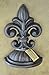 Lulu Decor, Fleur De Lis Sculpture, Door Stop, 2 Lbs, Door Stopper (Antique Black)