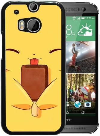 HTC ONE M8 Case,Pokemon Popular Cute And Funny Pikachu 02 Black HTC ONE M8 Screen Phone Case Charming and Fashion Design