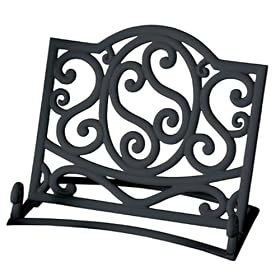 Premier Housewares Cast Iron Cookbook Stand, Black