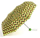 Karim Rashid UMBRELLA 折りたたみ傘 CAMOUFLAGE Fiber Mini A242 ブラウン×ライム