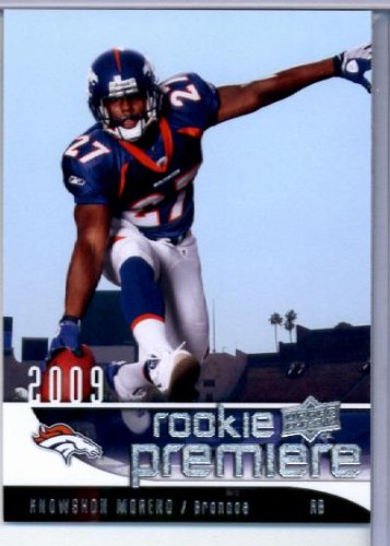 2009 Upper Deck Rookie Premiere Football Card #16 Knowhown Moreno (RC) - Denver Broncos (Rookie Card) Mint Condition - In Protective Display Case!