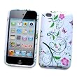 Apple iPod Touch 4th Generation Crystal Silicone Skin Case "Flower Lover's" Design