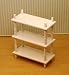 Dollhouse Miniature Open Shelving Unit in White