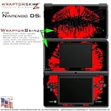 Nintendo DSi Skin Big Kiss Red on Black WraptorSkinz Skins (DSi NOT INCLUDE ....