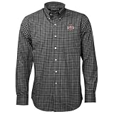 Cutter & Buck Ohio State Buckeyes Black Alumni Check Woven Long Sleeve Shirt