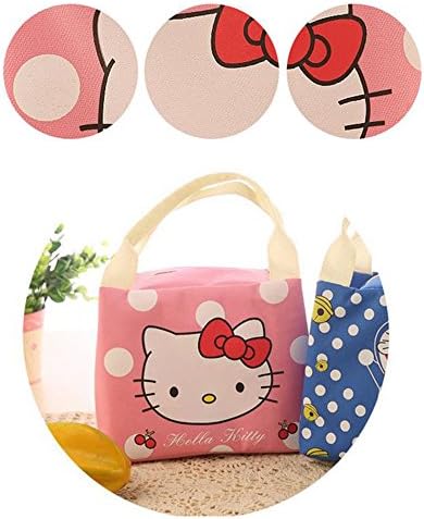 Celestte Lunch Bags, Cute Cartoon Lunch Bag Picnic Bag with Zipper (Hello Kitty)