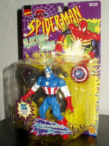 Spider-Man Electro Spark Captain America Figure