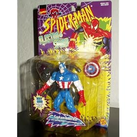 Spider-Man Electro Spark Captain America Figure