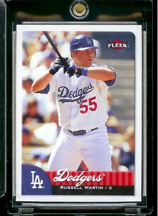 2007 Fleer Baseball # 161 Russell Martin - Dodgers - MLB Trading Card
