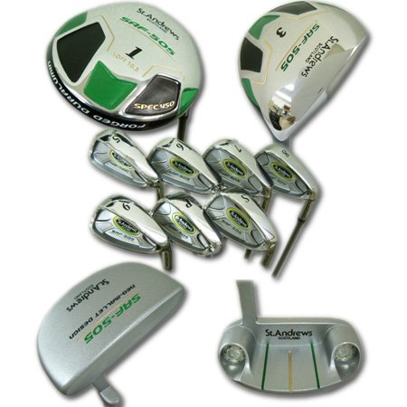 Sｔ.Andrews（セントアンドリュース）メンズゴルフセット（デュラルミンドライバー、FW＃3・＃5、＃5〜9I、PW、SW、PT、CB） SAF-505D Rシャフト