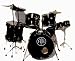 HB Drums BlackGold Solid Birch Drum Set Gold Hardware