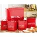 Kitchen & Housewares : 5pc rectangular storage set in red enamel