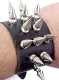 2" Wide Leather Spiked Wristband Bracelet Wrist Band 2" Wide Leather Spiked Wristband Bracelet Wrist Band