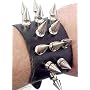 2" Wide Leather Spiked Wristband Bracelet Wrist Band
