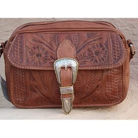 Western Cowgirl Tooled Leather Organizer Purse
