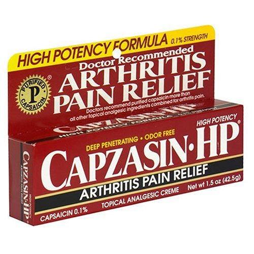 capsaicin 0 075 CapzasinHP Arthritis Relief Topical Analgesic Cream