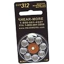 Hear-More Quality Hearing Aid Batteries by Rayovac - Size 312 (Package of 8)