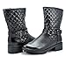 DREAM PAIRS Women's Fashion Fur Lining Mid-Calf Lady Riding Boots