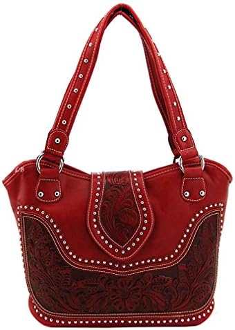 Montana West Concealed Gun Purse Wallet Set, Bucket Style, NEW (Red)