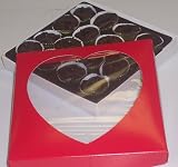 Scott's Cakes 1 lb. Dark Chocolate Raisin Cluster in a Heart Box