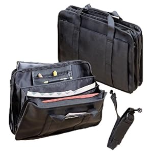 Stebco Black Leather look Business case Briefcase