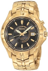 Seiko Men's SKA404 Kinetic Gold-Tone Watch