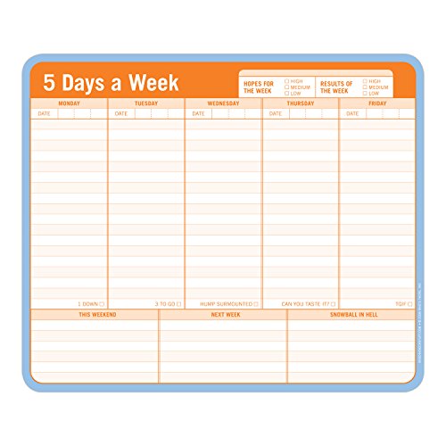 knock knock 5 days a week paper mousepad