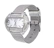 Geneva Platinum Chain Mesh Fashion Silver Watch��with CZ Accents