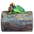 Hand-carved Teak Wood Jewelry / Gift Box With Mounted Rose (Thailand)