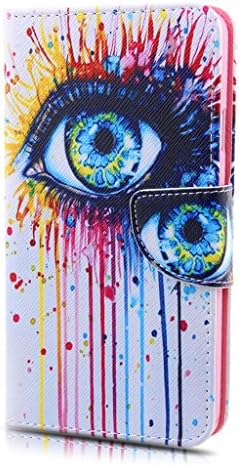 Art Eyes Design Wallet Leather Flip Folio Magnetic Skin Tpu Case Cover Card Slots for Samsung Galaxy Note 3 III N9000