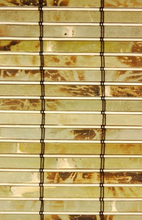 Window Treatment Shades - Asian Style Burnt Bamboo Roll-up Blinds - Oriental Home Decor