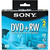 Sony DVD+RW 4X Rewriteable 4.7GB  (2-Pack)