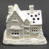 VoojoStore Ceramic House With 4 Tea Lights - Perfect Gift For Men Women Couples Grandpa Father Mother Engagement Wedding Anniversary Christmas Birthday Him Her Sister Wife Husband