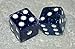 Blue Glitter Transparent Dice Pair