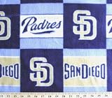 MLB San Diego Padres Baseball Print Fleece Fabric By the Yard
