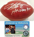 Charles Woodson Signed Offical Wilson NCAA Football w/97 Heisman
