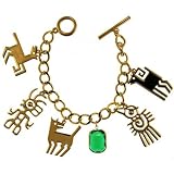 1980'S Vintage Peruvian Charm Bracelet In Gold