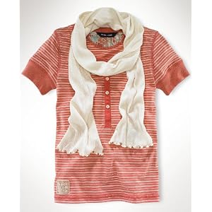 Ralph Lauren Kids Top, Girls Striped Top and Scarf