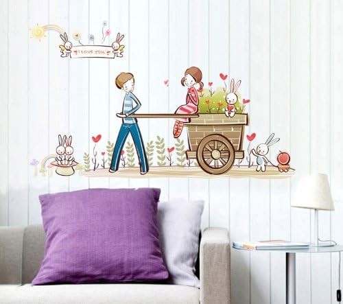 Uniquely Children Bedroom Home Decor Vinyl Wall Sticker Love Trolly Kids Room Decal Art Mural Wallpaper