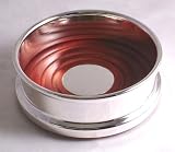 Silver plated bottle coaster with wooden base
