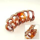 Lepage Golden Amber - Cubitas Avignon Collection (Made in France, Swarovski Crystals, Claw clip)