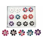 Color Flower Rolex Band Rings/12 Per Box