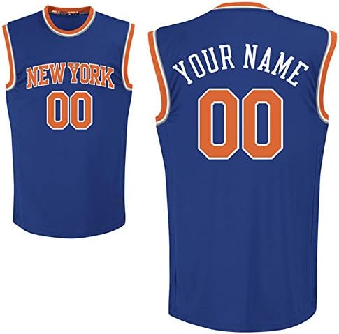 Youth New York Knicks Royal Custom Replica Basketball Jersey Carmelo Anthony #7 Size M