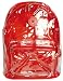 Wholesale Uniforms - (10 Pieces) Clear Transparent Schoolbook Bag Backpack with Red Padded Panel