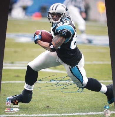 Steve Smith Autographed Carolina Panthers action 16x20 Photo - Steve Smith Authenticity