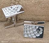 Cufflinks, 'Globetrotter' 0.8 W 0.6 L