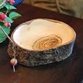 Hand Carved Olive Wood Natural Bark Bowl - Round